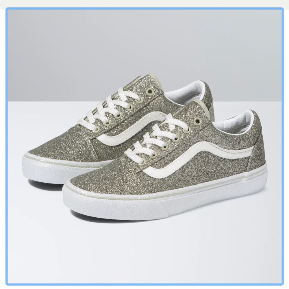 Vans Old Skool gold glitter brand new sneakers US women 8.5